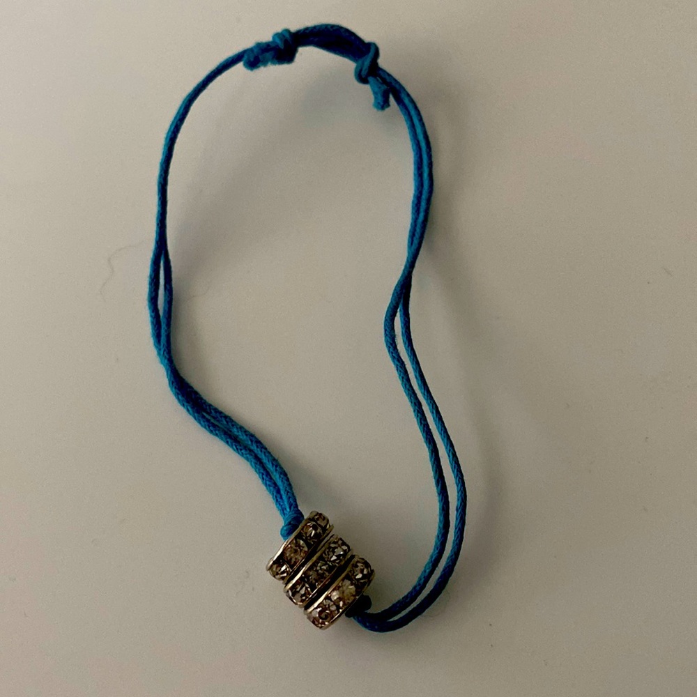 European blue string bracelet